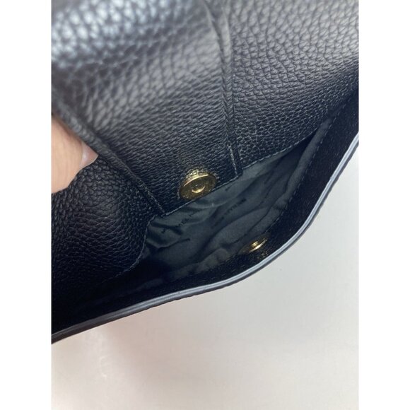 *Michael Kors Maxine Purse Black Pebbled Leather Crossbody Saddlebag Messenger - Picture 13 of 16